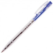 Ручка шариковая автоматическая STAFF "Basic" BPR-245, СИНЯЯ, корпус прозрачный, 0,7 мм, линия письма 0,35 мм, 142396