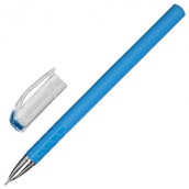 Ручка гелевая STAFF "College" GP-181, СИНЯЯ, корпус синий, игольчатый узел 0,6 мм, линия письма 0,3 мм, 143017