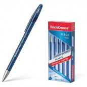 Ручка стираемая гелевая ERICH KRAUSE "R-301 Magic Gel", СИНЯЯ, корпус синий, узел 0,5 мм, линия письма 0,4 мм, 45211