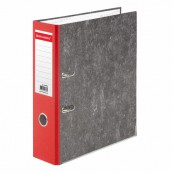 Папка-регистратор BRAUBERG, фактура стандарт, с мраморным покрытием, 75 мм, красный корешок, 220988