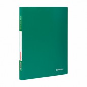 Папка 40 вкладышей BRAUBERG "Office", зеленая, 0,6 мм, 222633