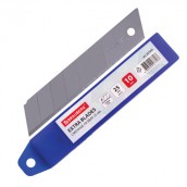 Лезвия для ножей ширина 25 мм BRAUBERG, КОМПЛЕКТ 10 шт., в пластиковом пенале, 237449