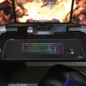 Коврик для мыши и клавиатуры с подсветкой (RGB) SONNEN "CHAMELEON", 800x300х4 мм, 513614