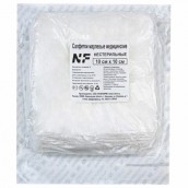 Салфетки марлевые нестерильные 10х10 см, 8 сложений, 50 шт., бумажный пакет, 32(±2) г/м2, NF