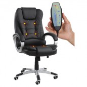 Кресло офисное BRABIX "Comfort MS-003", 6 массажных модулей, экокожа, черное, XXXXXX
