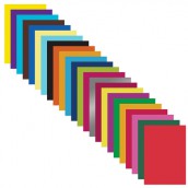 Цветная бумага А4 мелованная, 24 листов, 24 цвета, папка, индивидуальная упаковка, BRAUBERG KIDS, 200х280 мм, 115163