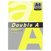 Бумага цветная DOUBLE A, А4, 75 г/м2, 100 л., неон, желтая
