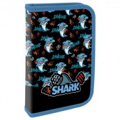 Пенал ПИФАГОР, 1 отделение, ламинированный картон, 19х11 см, "Angry shark", 272243