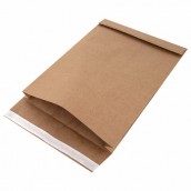 Конверт-пакет В4 объемный (250х353х40 мм), до 300 листов, крафт-бумага, отрывная полоса, 391157