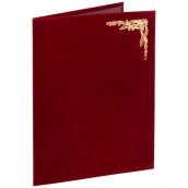Папка адресная бархат красный, "Виньетка", формат А4, STAFF, 124294