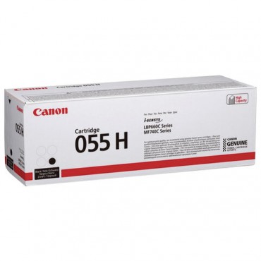 Картридж лазерный CANON (055HBK) для LBP663/664/MF742/744/746, черный, оригинальный, ресурс 7600 страниц, 3020C002