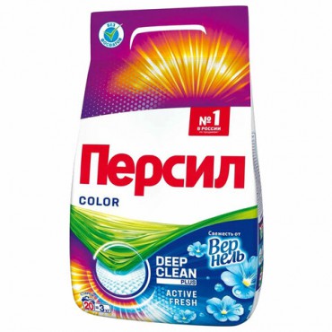 Стиральный порошок автомат 3 кг ПЕРСИЛ (Персил) Color, "Свежесть от Вернель", 2466247